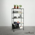 thumbnail image 2 of CAPHAUS 3/4/5-Tier Adjustable Height Wire Shelving Unit, Wire Rack Shelving, Metal Steel Storage Shelves, Garage Shelving Storage Organizer, Utility Storage Shelf, 5-Tier With Wheels, Black, 2 of 9