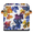 Multicolor 1, variant on CURLYOOT Mexican Day Of The Dead Cube Storage Bin 11 Inch Fabric Storage Cube for Shelves Decorative Funny Sugar Skull Foldable Basket with Leather Handle for Closet Shelves Organizer