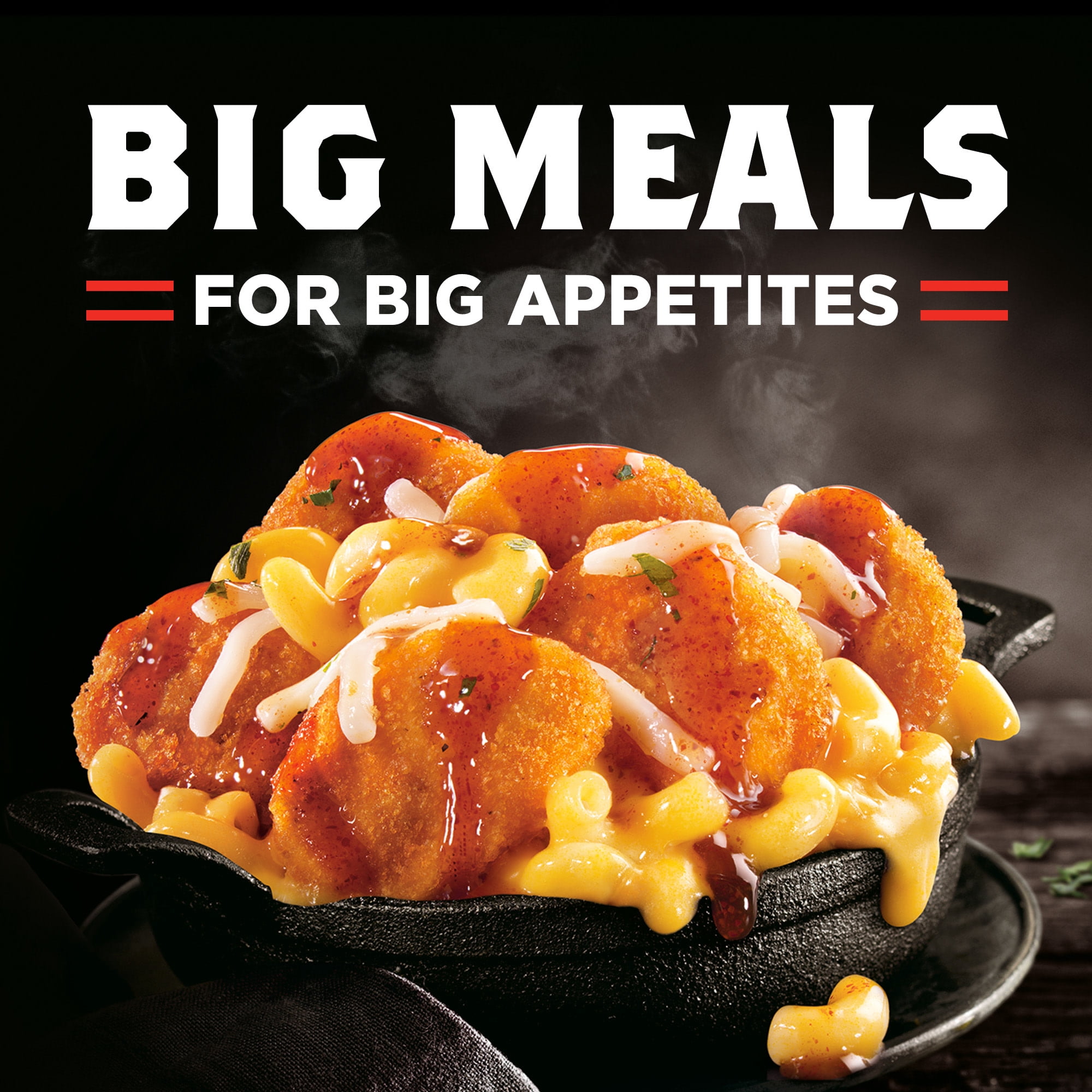 Banquet MEGA Bowls Mike's Hot Honey Chicken Mac 'n Cheese, Frozen Meal, 13.85 oz.