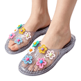 thumbnail image 2 of HAJWOH Women's Flower Jelly Sandals Summer Beach Slippers Colorful Floral PVC Slides Waterproof Non-Slip Flat Shoes for Outdoor Indoor, 2 of 6