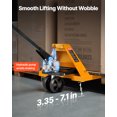 thumbnail image 3 of VEVOR Pallet Jack, 5500 lbs Load Capacity, Manual Pallet Truck with 48L x 27W Inch Forks for Material Handling, 3.35-7.1 Inch Fork Lift Height Range, Suitable for Warehouse, Supermarket, 3 of 9