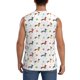 thumbnail image 4 of Fotbe winter Snowflake Dachshund Men's Camiseta sin Mangas Estampada para Hombres, Playera Casual para Gimnasio, Entrenamiento, Playa-Large, 4 of 7