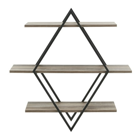 Danya B. Antigua Crossed Double Diamond Shelf Unit