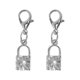 thumbnail image 1 of Ofertas Únicas 1 Par de Encantos para Cordones de Zapatos, Clips Decorativos de Gemas Brillantes en Tono Plateado, 1 of 5