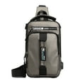 thumbnail image 2 of BCZHQQ Sling Backpack with USB Charging Port,Chest Bag Crossbody Daypack Shoulder Bag for Men,Hiking,Cycling,Travel, 2 of 7