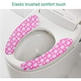 thumbnail image 4 of Toilet Seat Cover, Self Adhesive Warmer, Washable Toilet Seat Warmer, Toilet Seat Cover Toilet Mat Stick Type Toilet Seat Cover Toilet Cover Multi-Purpose Toilet Seat Cover 2 Sets, 4 of 7