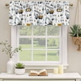 thumbnail image 2 of 2 Pack Valances for Window, Cartoon Tractor Short Curtains for Kitchen Bedroom Living Room, Cute Grey Digger Shovel Truck Rod Pocket Small Window Treatment Valance Drapes 42 x 12 Inch, 2 of 8