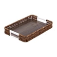 thumbnail image 2 of Woven-Style Storage Tray Imitation Woven Serving Basket Fruit Table Storage Basket Decorative Woven-Look Tray, 2 of 6