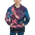 thumbnail image 5 of Jujutsu Kaisen Ryomen Sukuna Kids' Hoodie 3d Print Sweatshirt Soft Pullover Hooded With Big Pockets For Boys Or Girls Small, 5 of 7
