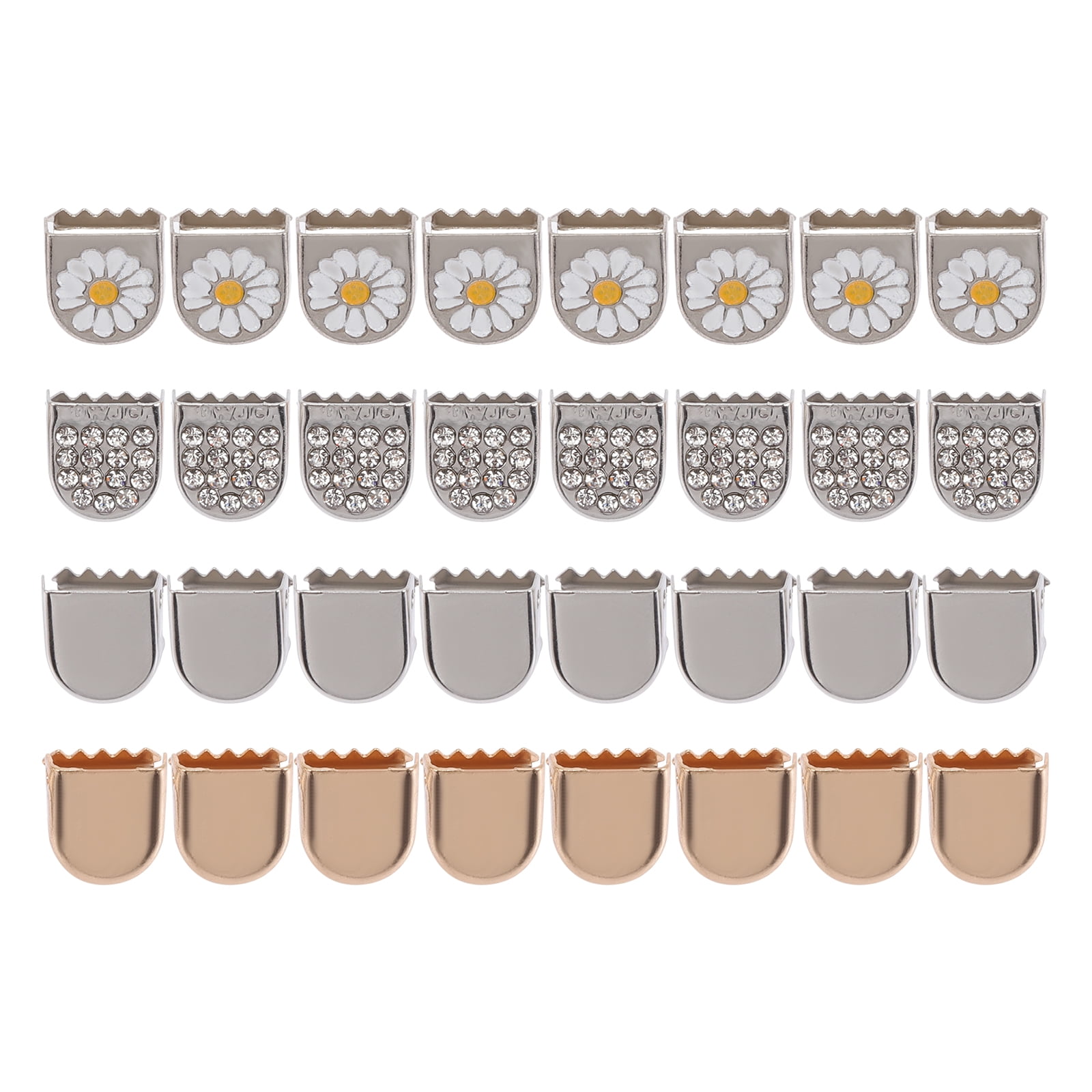 OUNONA 32Pcs Shoelace Cord End Clips Shoe Lace End Clips DIY Repairing