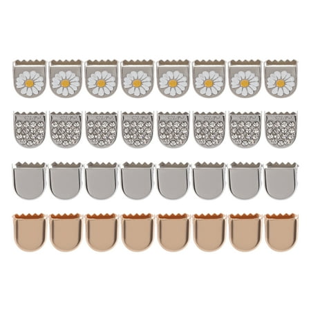 

32Pcs Shoelace Cord End Clips Shoe Lace End Clips DIY Repairing Design Clips