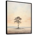 thumbnail image 2 of Designart "Beautiful Beige Solitude In Silhouetted Desert I" Minimalism Floater Framed Wall Art Prints, 2 of 5