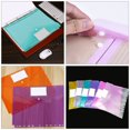 thumbnail image 2 of LOVEVER 6 Pcs 11 Hole Transparent File Bag with Snap Button Waterproof A4 Plastic Folders Document Holder Pouches Bags Office, 2 of 6