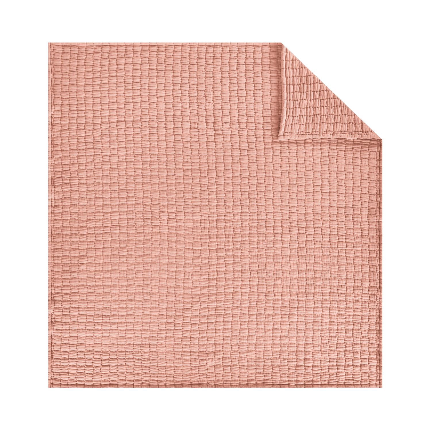 Mainstays Check Matelasse Quilt, Terracotta, King