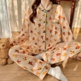 thumbnail image 1 of Pijamas de mujer de primavera y otoño de manga larga de algodón de aire engrosado sándwich estilo princesa dulce otoño e invierno ropa de casa invierno, 1 of 6
