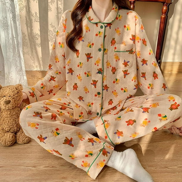 Pijamas Femeninas Pijamas Estampadas Para Damas Conjunto De Pijama