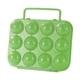 thumbnail image 1 of Contenedor portátil para guardar huevos, caja de protección con 12 compartimentos, ideal para mochileros, senderismo, caravanas y hogares. Verde, 1 of 8