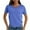 Blue, variant on Uaswgudfs Women's Modern Crew Neck T-Shirt: Curved Hem Stitch Detail Summer Top with Lightweight Cotton Blend & Everyday Comfort Army Green L