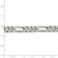 thumbnail image 4 of 925 Sterling Silver 8mm Figaro Chain Bracelet, 4 of 8