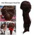 thumbnail image 4 of Tête de Mannequin, Tête d'Entraînement Coiffure avec Support pour Salon de Coiffure, 4 of 8