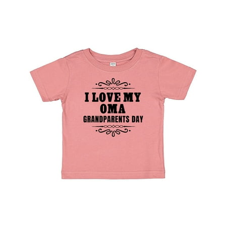 

Inktastic Grandparents Day I Love My Oma Gift Baby Boy or Baby Girl T-Shirt