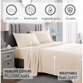 thumbnail image 5 of American Home Collection Ensemble de Draps Simple TG - Microfibre Ultra Douce, Poche Profonde de 15 Pouces - Draps pour Lit de Résidence Universitaire, Infroissables (Ivoire), 5 of 5