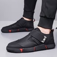 thumbnail image 2 of Men'S Casual Sneakers with Adjustable Hook-and-Loop Closure, Black & Red Accents, EVA Sole, Low-Top Design for All-Season Comfort - Perfect for Hiking & Outdoor Activities, Hiking Footwear | Stylish, 2 of 9