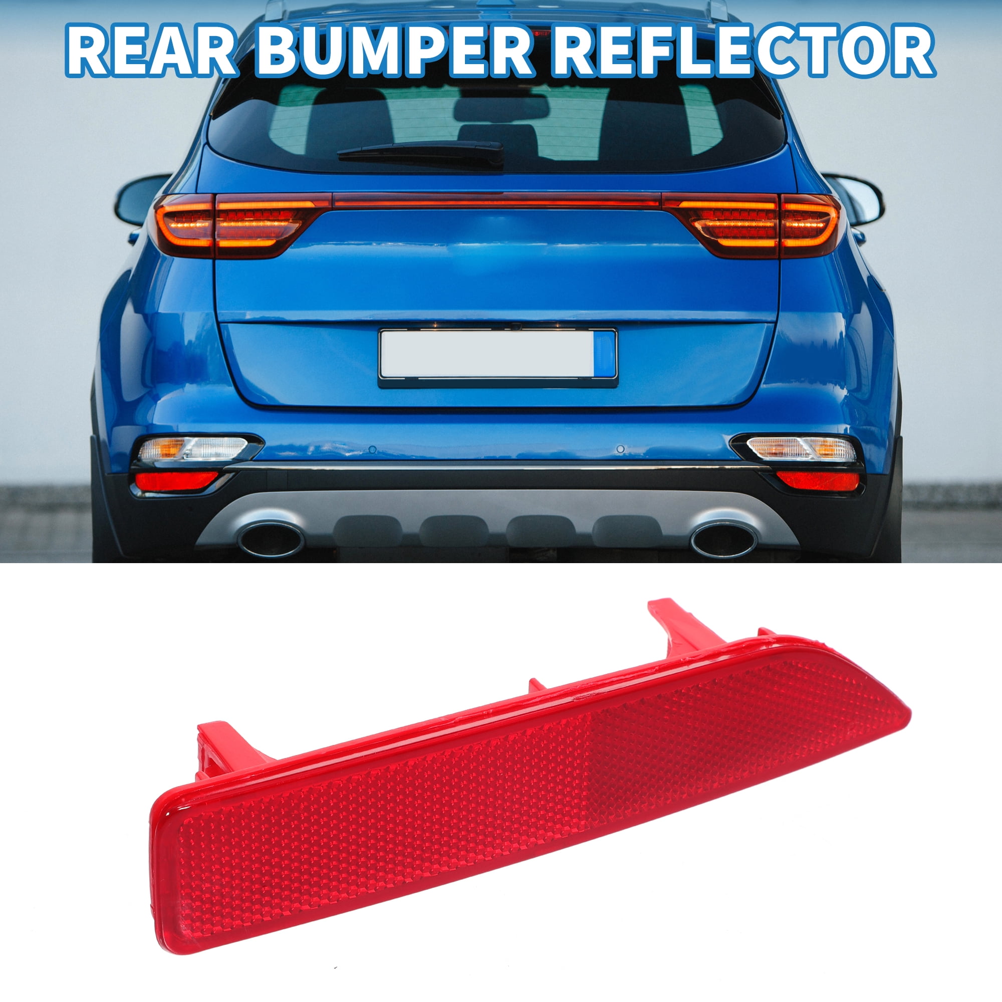 Unique Bargains Rear Right Bumper Reflector for Honda Crosstour 2013-2015 ABS Red