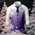 thumbnail image 2 of Mens Christmas Vest Outerwear Holiday Gatherings Casual Stylish Layering Piece Every Occasion Light Purple Size L, 2 of 6