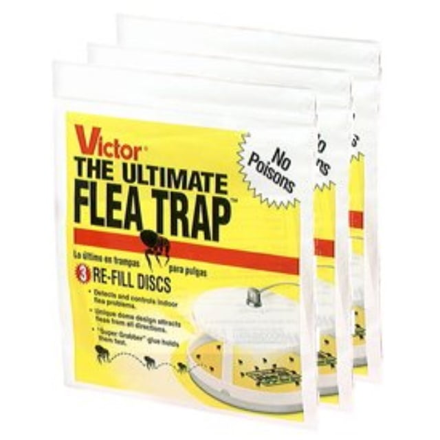 Victor Ultimate High Efficiency Flea Trap Refill Discs Pest repellent 3 Packs 