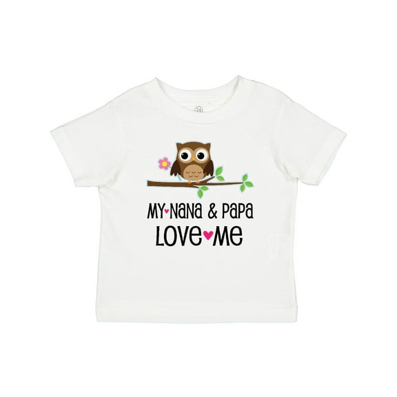 Inktastic Nana and Papa Love Me Baby Girl Girls Baby T-Shirt