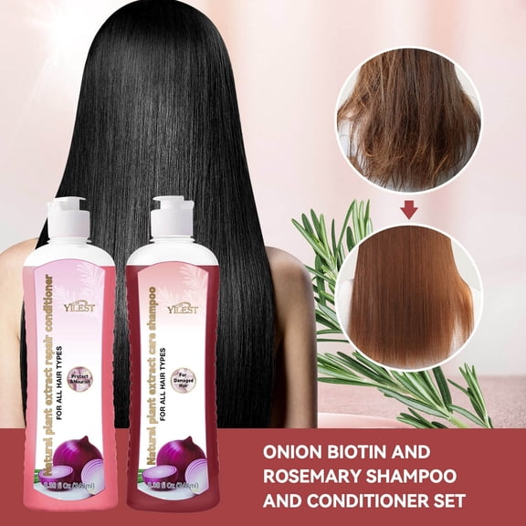 SDJMa Shampoo&Conditioner Set,The Nourishing And Repairing Properties Help To Improve Dry Frizzy Hair Making It Softer And Shinier, Long-Lasting Nourishment & Hydration