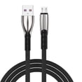 thumbnail image 1 of 0.25M 5A Fast Charge Android Data Cable Nylon Braided Micro USB Trickle Charging Multi-Color, 1 of 6