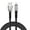 Black, variant on 5A Fast Charging Zinc Alloy Micro USB Android Data Cable with Smart Chip Trickle Protection Nylon Braided 0.25M Black