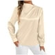 thumbnail image 2 of Sudaderas con capucha para mujer,Suéter de manga larga y cuello redondo para mujer, top informal de color liso, poliéster, cómodo para uso diario, para casa y trabajo, sopatenor, 2 of 8