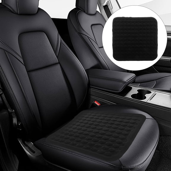 Uonlytech Black Portable Auto Seat Cushion Breathable Soft Gel Filled Comfortable Driving Pad