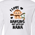 thumbnail image 4 of Inktastic Monkey I Love Hanging out with My Nana Long Sleeve Youth T-Shirt, 4 of 5