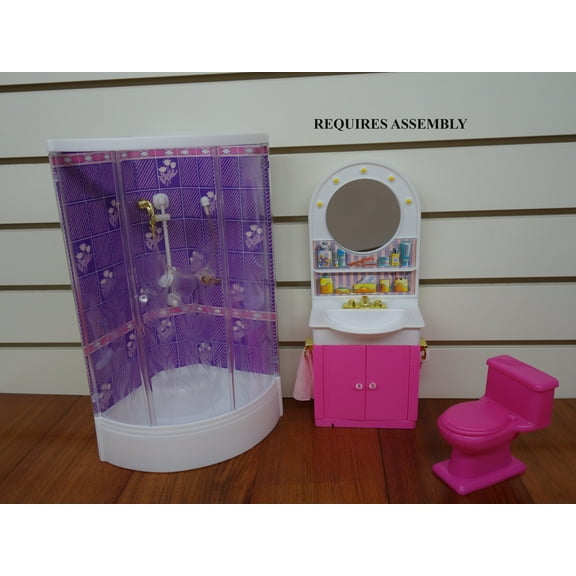 My Fancy Life Washroom Doll Furniture Play Set for 12" Fashion doll
