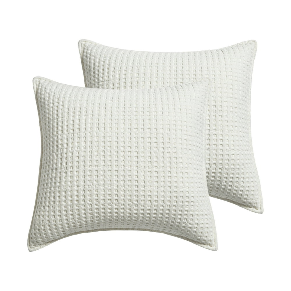 Levtex Home Mills Waffle Euro Sham (Set of Two) Cream Sham Size