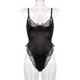 thumbnail image 4 of Lencería de mujer Sexy Hollow Lace Jumpsuit Erotic Nightwear Body, S, Negro Jumpingount XX000113-02, 4 of 7