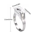 thumbnail image 2 of LPSSTORE Self Ring and Men Hidden Adjustable Stainless Steel Ring Open Multifunction Ring and Useful Pocket for Outdoor Camping Fishing Home Office Emergency, 2 of 3