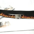 thumbnail image 6 of Hip Hop Trend Flame Pattern Belt With Metal Buckles Webbing Weave Fabric Adjustable Waist Strap For Punk Fashion Enthusiasts, 6 of 9