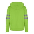 thumbnail image 5 of DDAPJ pyju High Visibility Safety Sweatshirt for Men Clearance Reflective Strips Zipper Up Hooded Jacket Work Utility Hi-Vis Hoodies Prime Sales Today Green XL, 5 of 7