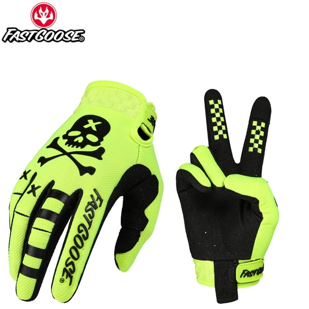 WFX Guantes De Moto De Malla Transpirable | Compatibles Con Pantalla Táctil, Cierre Ajustable, Unisex Para MTB Y Carreras