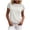 White, variant on Women's Crew Neck Eyelet Knit Short Sleeve Loose Fit Casual Tops for Women Daily Summer Comfort Wear