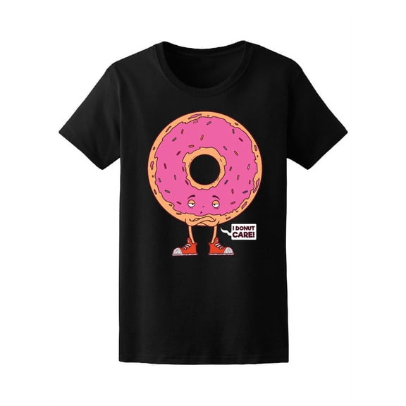 Funny Donut I Do Not Care T-Shirt Women -Image by Shutterstock, Female XX-Large