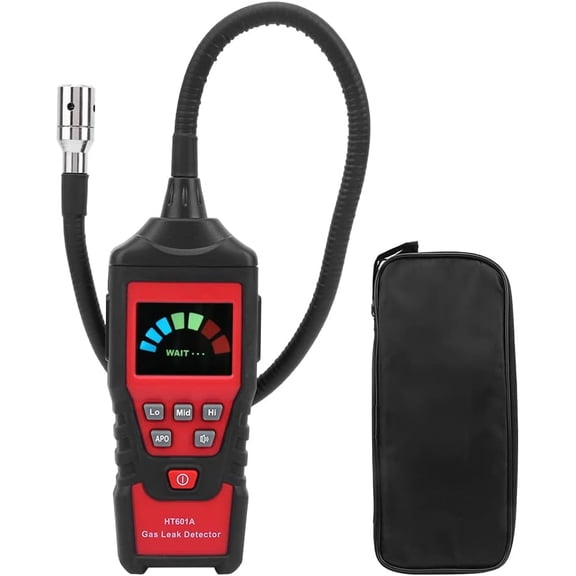 Gas Leak Detector, HT601A Portable LED Combustible Flammable Gas Detector Gas Leak Tester Analyzer