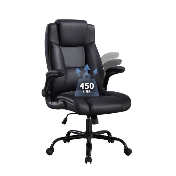 Bonzy Home Office Chair 450LBS Computer Desk Chairs Adjustable Seat Height Heavy Duty Design Ergonomic High Back Cushion Lumbar Back Support Big and Tall Chair