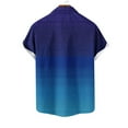 thumbnail image 6 of Kaemgyyd Big and Tall Men Short Sleeve Shirts Stylish Gradation Print Button down Tee Casual Vacation Beach Summer Tops with Pocket, 6 of 6
