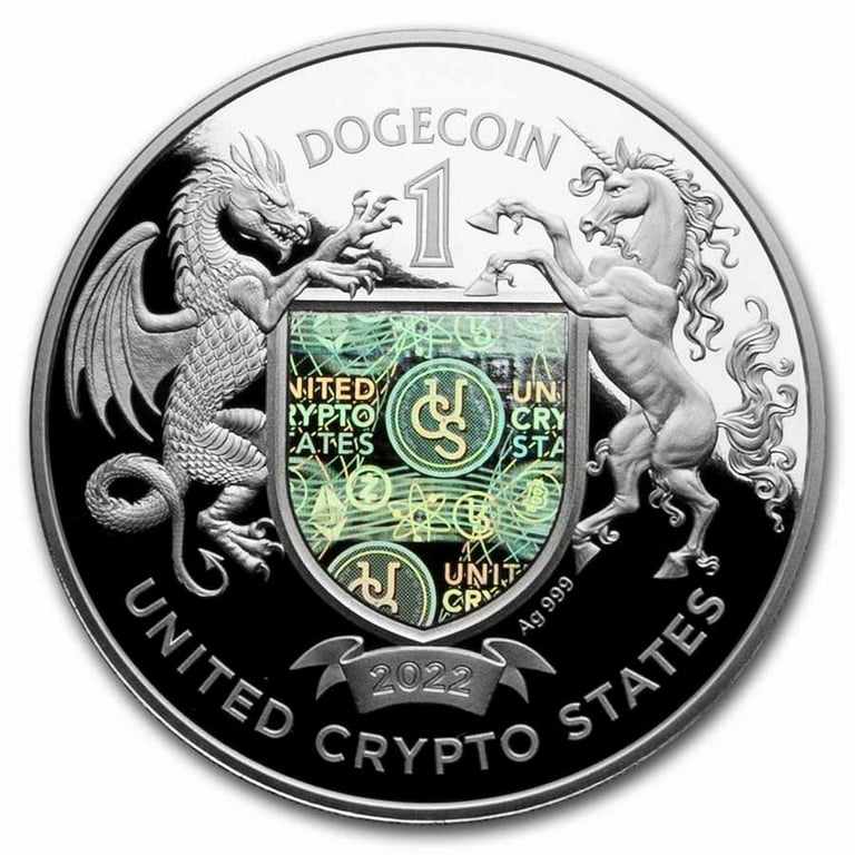 DOGECOIN Cryptocurrency 1 Oz Silver Coin 1 Dogecoin United Crypto S